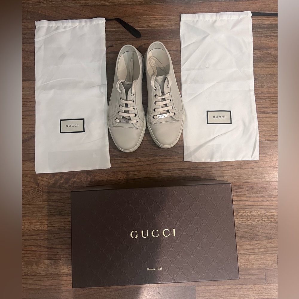 Gucci Low Top Sneaker in Mystic White